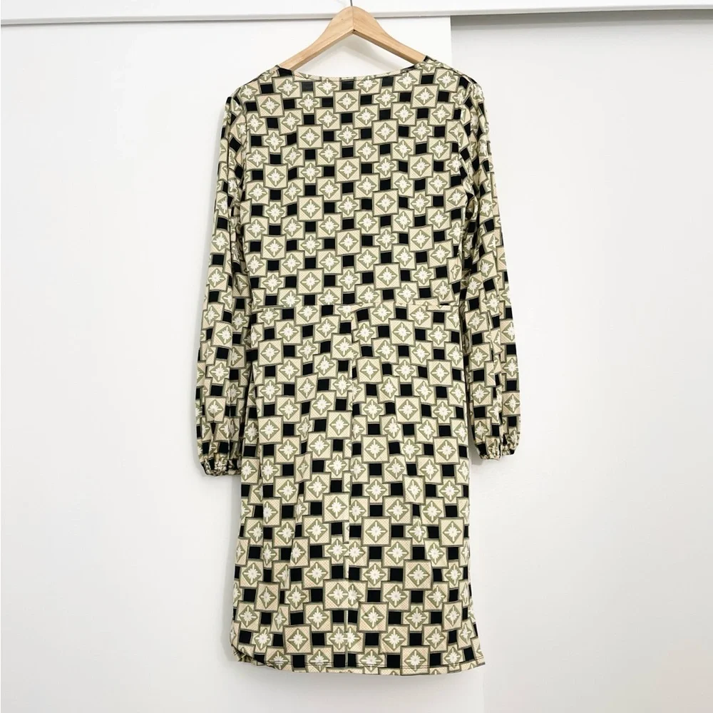 NWT Diane Von Furstenberg Toronto Dress Printed Lotus Green Size 12